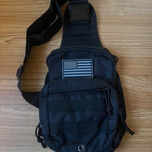 Patriotic Black Sling Bag